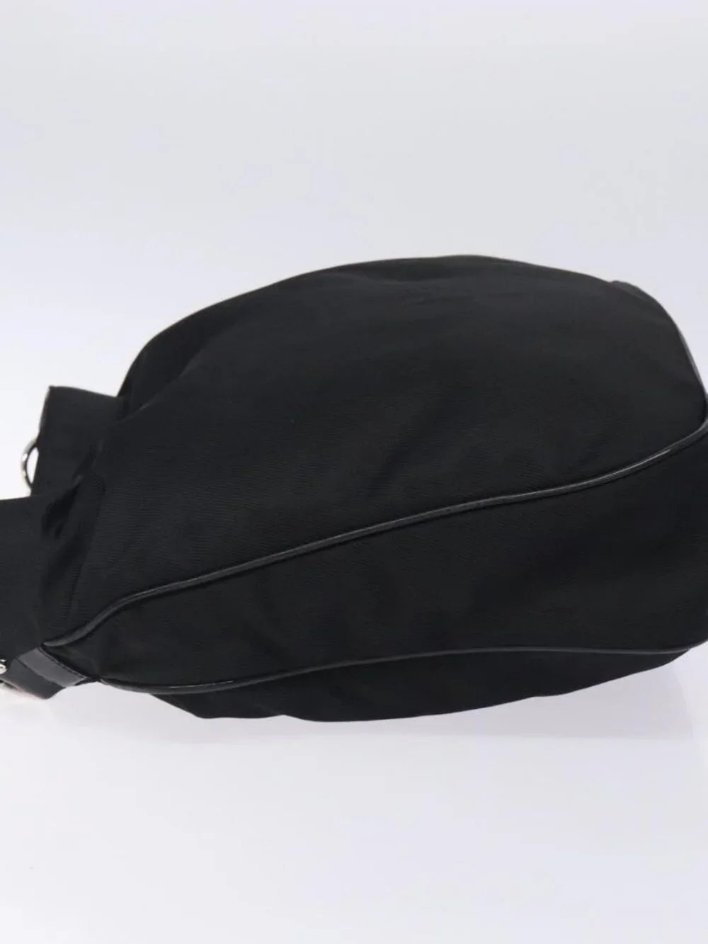 GUCCI Bamboo Hand Bag Nylon Black Silver 001 2123 1577 Auth ep9772
